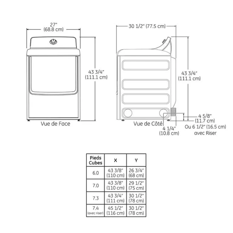 GE Dryer Front-Load Grey 27" - GTD49EBMRDG