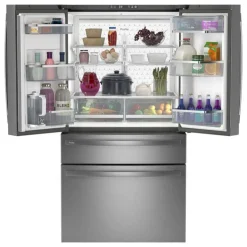 GE Profile 28,7 Cu Ft 36 In Refrigerator Stainless Steel Bottom Freezer, French door - PGE29BYTFS