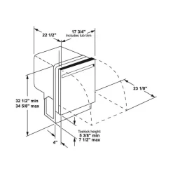 GE Profile 18 In Dishwasher Built-In Stainless Steel 18" 47dB - PDT145SSLSS