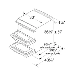 GE Profile 30 In Double Slide-In Range Stainless Steel 30