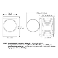 GE Profile Dryer Front-Load Sapphire Blue 28