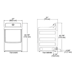 GE Profile Washer & Dryer Kit, White, Top-Load - PTW-PTD60