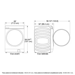 GE Profile Washer Front-Load Sapphire Blue 28