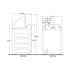 GE Profile Washer Top-Load Grey 28