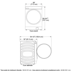 GE Washer Front-Load Carbon Graphite 28" - GFW655SPVDS