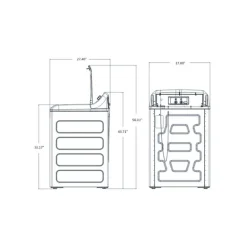 GE Washer Top-Load Grey 27" - GTW681BMRDG