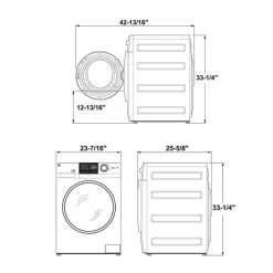 GE Washers Front-Load White 24''  - GFW148SSMWW