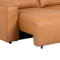 Genuine Leather Modular Sectional with Power Sliding Seats - 5 pcs