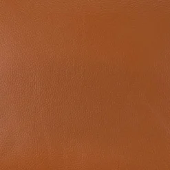 Genuine Leather Ottoman with Storage - Cognac