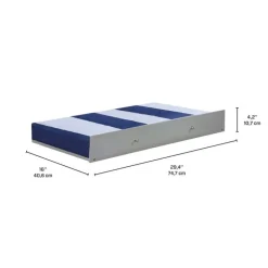 Grey Bunk Bed with Trundle Bed - 39