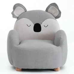 Grey Koala-Shaped Kids Armchair – 22.8