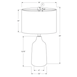 24"H Concrete Table Lamp