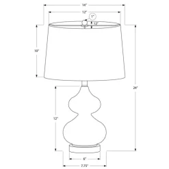 24"H Glass Table Lamp