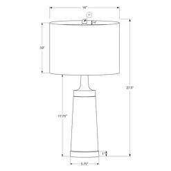 28"H Metal Table Lamp