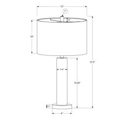 28"H Metal Table Lamp