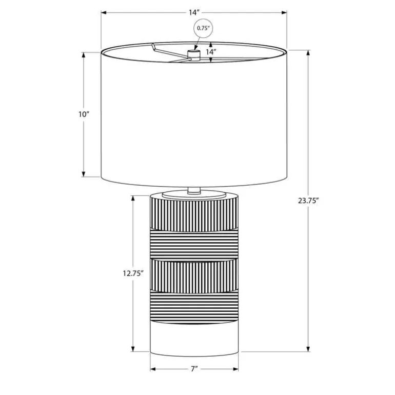 24"H Resin Table Lamp