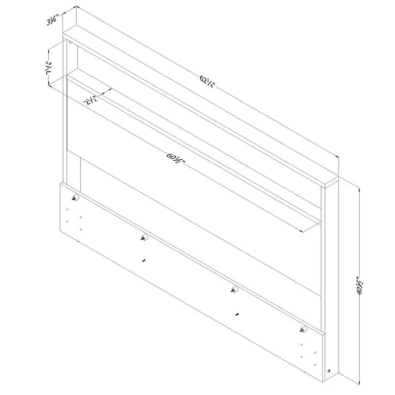 Headboard with Storage Shelf (54"/60") - South Shore