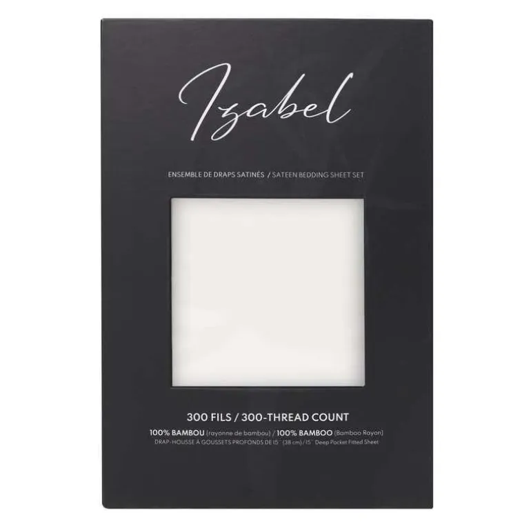 King Bamboo Bed Sheet Set - White