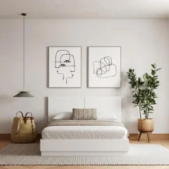 King Bed with Headboard (78