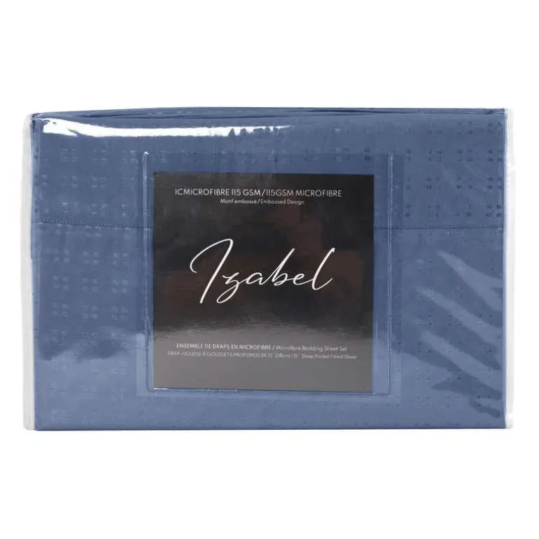 King Microfibre Bed Sheet Set - Blue