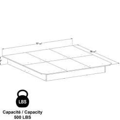King Platform Bed (78