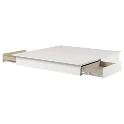 King Platform Bed with 2-Drawer Storage (78