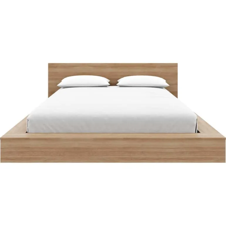 King Platform Bed with Headboard (78") - Nexera