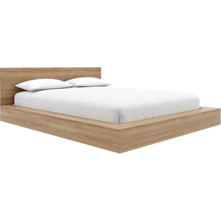 King Platform Bed with Headboard (78") - Nexera
