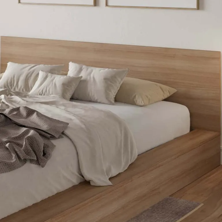 King Platform Bed with Headboard (78") - Nexera