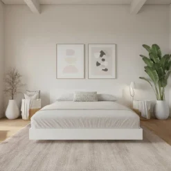 King Platform Bed with Headboard (78") - Nexera