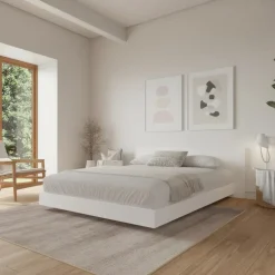 King Platform Bed with Headboard (78
