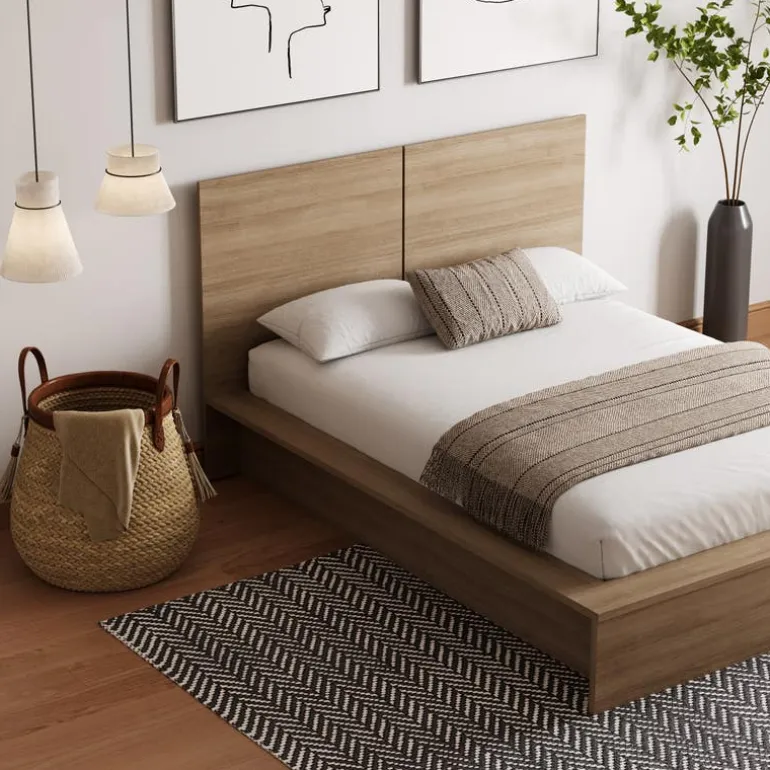 King Platform Bed with Headboard (78") - Nexera