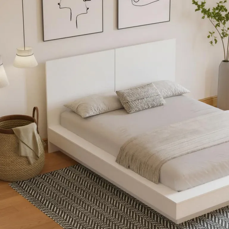 King Platform Bed with Headboard (78") - Nexera
