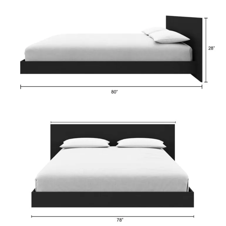 King Platform Bedroom Set (78") - 4 pcs - Nexera
