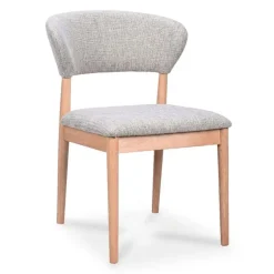 Kitchen Rubberwood Upholstered Chairs - Set of 2
