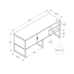 72"l office credenza - Monarch