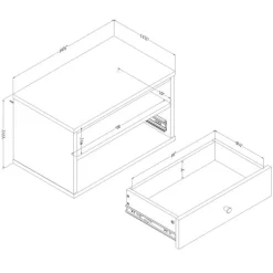 LED Floating Nightstand - South Shore