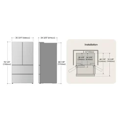 LG 29 Cu Ft 36 In Refrigerator Stainless Steel Bottom Freezer, French door - LF29S8330S