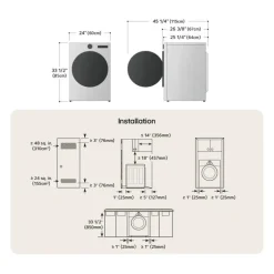 LG Compact Dryer Front-Load White 24