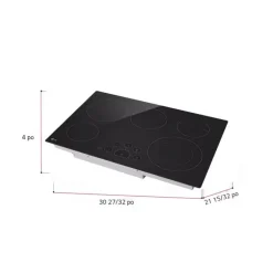 LG Cooktop Glass-Ceramic Black 30" Electric   Black - LCE3010SB