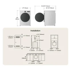LG Dryer  Black Stainless 27