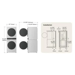 LG STUDIO WashTower, Stainless Steel, 27