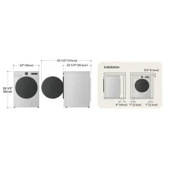 LG Washer & Dryer KIt, White, Front-Load - WM-DLHC1455