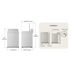 LG Washer Top-Load Black 27