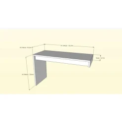 Liber-T Reversible Desk Panel, White And Walnut - Nexera