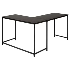 L-shaped computer desk - corner / metal base / large desk - 58