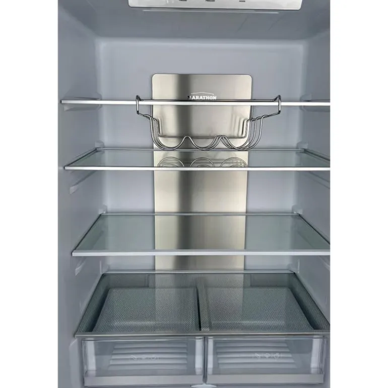 MARATHON 18 Cu Ft Refrigerator 30 In White Bottom Freezer, French door - MFF180WFD-1