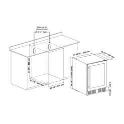 MARATHON Wine Cooler Stainless 24" - MWC56-DSS