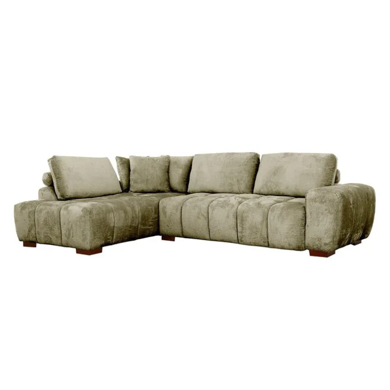 Marshmallow-Style Sectional with Left-Side Chaise - Sage