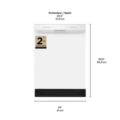 Midea Dishwasher Built-In White 24